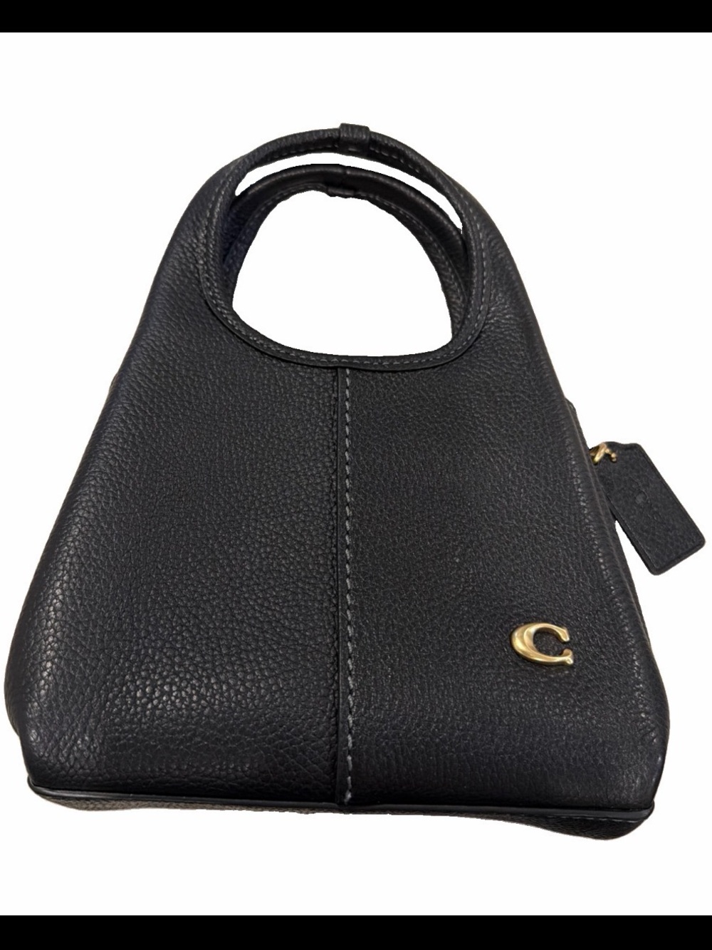 Coach Lana 19 Mini Brass/Black Pebble Leather Crossbody Bag NWOT AND NO CHAIN